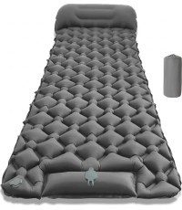 Надувной коврик для сна со встроенным насосом inSPORTline Soultea 190 x 60 x 6 cm - Серый