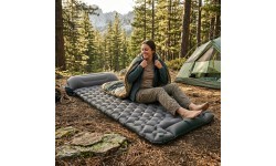Inflatable Sleeping Pad w/ Integrated Pump inSPORTline Soultea 190 x 60 x 6 cm - Sandy