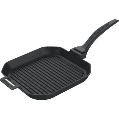 Rievota čuguna panna ar noņemamu rokturi Steak Champ