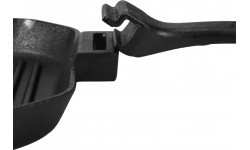 Ribbed cast iron grill pan with removable handle Steak Champ