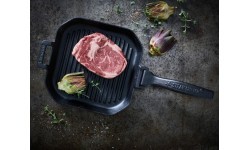 Rievota čuguna panna ar noņemamu rokturi Steak Champ