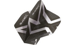Winmau Blade X Prism Delta spalviņas, metāliski melns/sudrabs