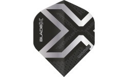 Оперение для дартса Winmau Blade X Prism Delta, металлический чёрный/серебристый