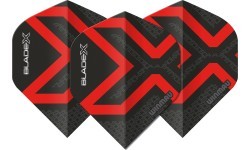 Оперение для дартса Winmau Blade X Prism Delta, металлик черный/красный