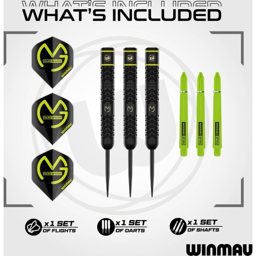Дартс Winmau MvG SE с металлическим наконечником, 21 г