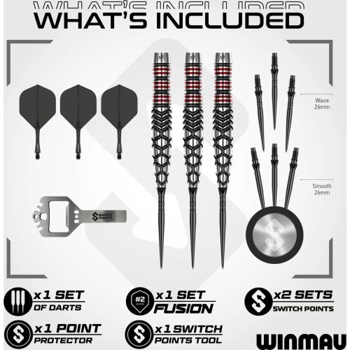 Winmau Fornax Torpedo Switch Point darts 90%