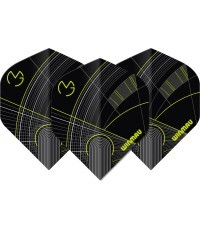 Оперение для дартса Winmau Prism Delta MvG черно-зеленое