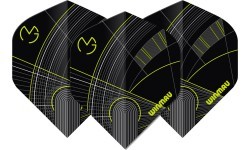 Winmau Prism Delta MvG šautriņu spārnīši melns/zaļš