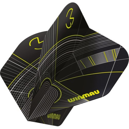 Winmau Prism Delta MvG šautriņu spārnīši melns/zaļš