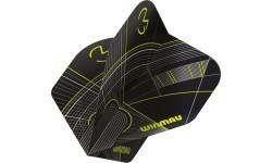 Winmau Prism Delta MvG šautriņu spārnīši melns/zaļš
