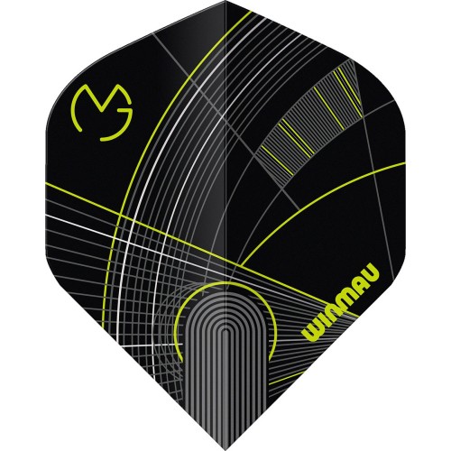 Winmau Prism Delta MvG šautriņu spārnīši melns/zaļš