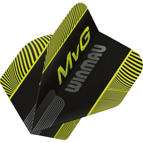 Оперение для дартса Winmau Prism Delta MvG сине/зелёное в полоску