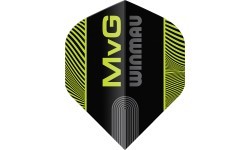 Оперение для дартса Winmau Prism Delta MvG сине/зелёное в полоску