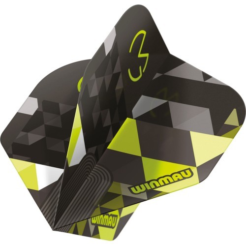 Оперение для дартс Winmau Prism Delta MvG Logo, зелёное
