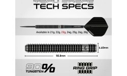 Дротики для дартса Winmau Blackout 1 со стальным наконечником, 90% тунгстен, 23 г
