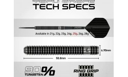 Winmau Blackout 1 steel tip darts 90% tungsten 25G