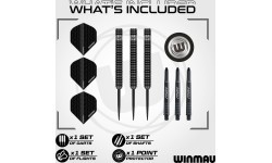 Winmau Blackout 1 tērauda gala dārti, 90% volframs, 21 g