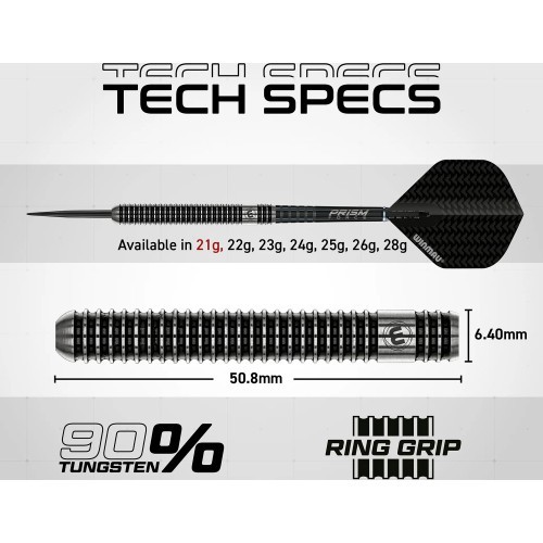 Winmau Blackout 1 steel tip darts 90% tungsten 21G