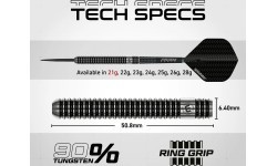 Winmau Blackout 1 steel tip darts 90% tungsten 21G