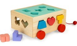 Wooden sorter cart with blocks Ecotoys
