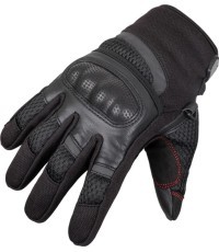 Motorcycle Gloves BOS Oxford - Black-Fluo