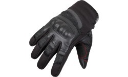 Motociklista cimdi BOS Oxford - Melna-fluo