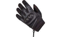 Motorcycle Gloves BOS Oxford - Black-Fluo