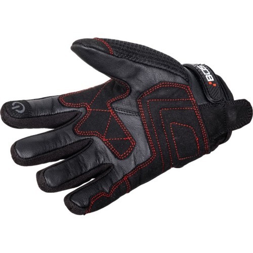 Motorcycle Gloves BOS Oxford - Black-Fluo