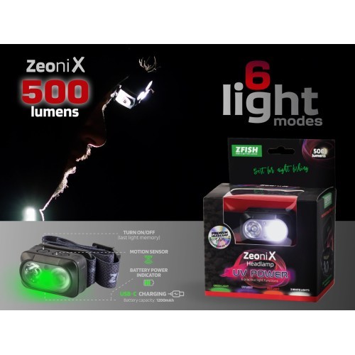 ZFISH Headlamp Zeonix UV
