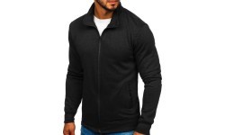 J.Style Men's Sweatshirt Black 68B2002