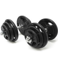 Newton Fitness gumijotu regulējamu hanteļu komplekts 2 x 20 kg