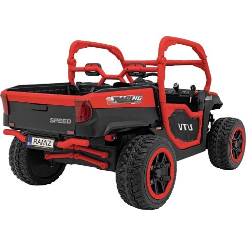 Elektriskais bērnu auto Farmer Truck UTV Racing, sarkans