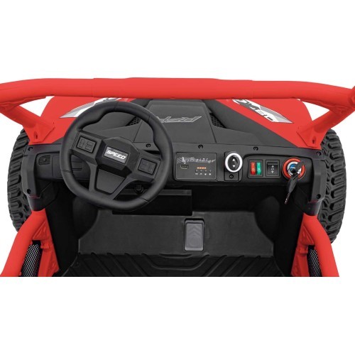Elektriskais bērnu auto Farmer Truck UTV Racing, sarkans