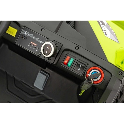 Bērnu elektromobilis Farmer Truck UTV Racing, zaļš