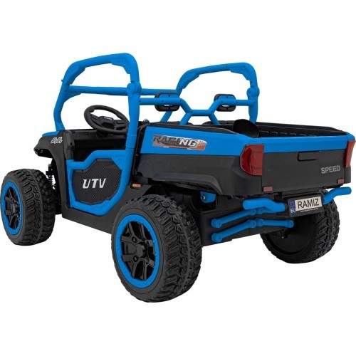 Bērnu elektriskais visurgājējs Farmer Truck UTV Racing, zils