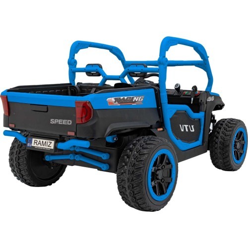 Bērnu elektriskais visurgājējs Farmer Truck UTV Racing, zils