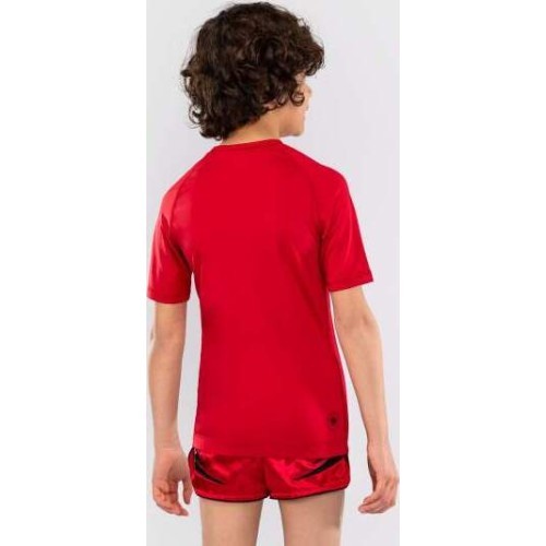 Venum Contender bērnu rashguard krekli ar īsām piedurknēm - ķiršu sarkanā krāsā