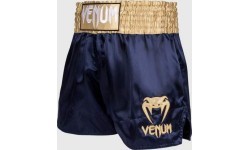 Venum Classic Muay Thai Shorts - Navy Blue/Gold
