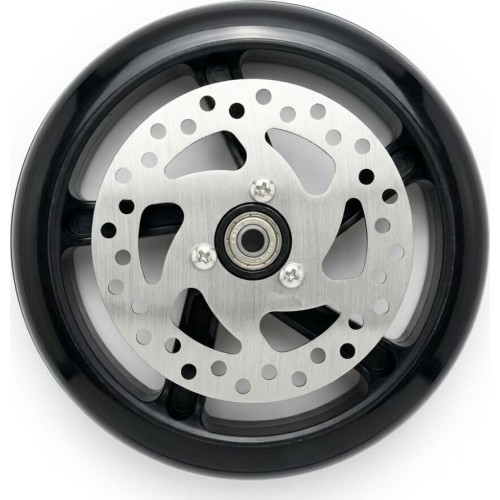 Replacement Wheel with Brake Disc for the Discola Scooter, 200x30mm (prior to 10/2025) - Чёрный