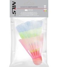 NBL6013 NYLON SHUTTLECOCKS MULTICOLOR 3 PCS. NILS