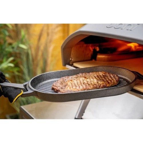 Corrugated cast iron frying pan Ooni Grizzler