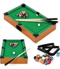 Stół do bilarda mini 50x30 cm zestaw do gry dla dzieci akcesoria ECOTOYS