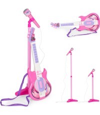 Elektriskās ģitāras komplekts mikrofona statīvs bērniem mp3