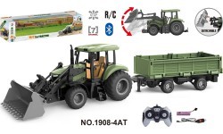 Green Tractor with Trailer R/C 1:20