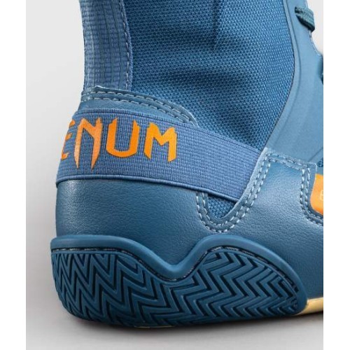 Venum Elite Neo Boxing Shoes - Steel Blue/Orange