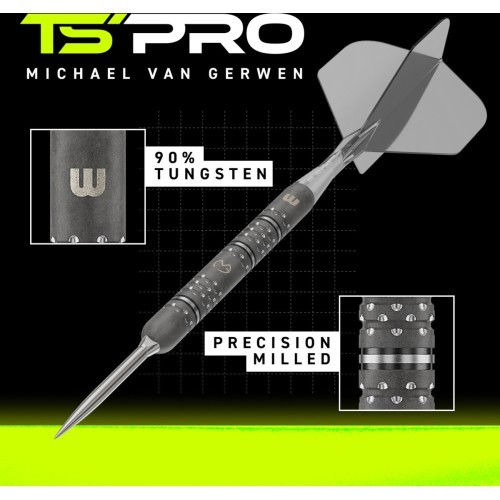Winmau MvG TS-PRO 90% Switch Point Steel Tip Darts 23G
