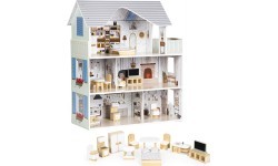 Ecotoys Emma Residence leļļu māja ar mēbelēm