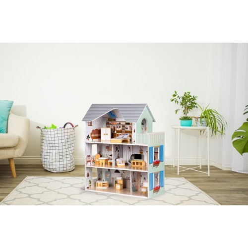 Кукольный домик Ecotoys Emma Residence с мебелью