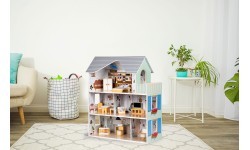 Ecotoys Emma Residence leļļu māja ar mēbelēm