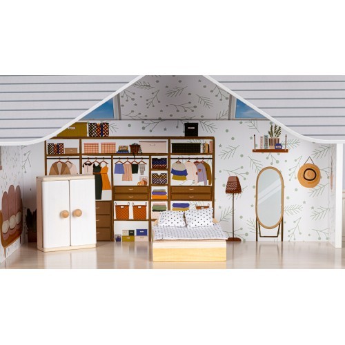 Ecotoys Emma Residence leļļu māja ar mēbelēm